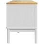 Mueble de TV FLORO madera maciza de pino blanco 114x43x55 cm de vidaXL, Muebles TV - Ref: Foro24-374015, Precio: 128,01 €, De...