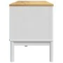 Mueble de TV FLORO madera maciza de pino blanco 114x43x55 cm de vidaXL, Muebles TV - Ref: Foro24-374015, Precio: 126,01 €, De...