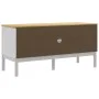 Mueble de TV FLORO madera maciza de pino blanco 114x43x55 cm de vidaXL, Muebles TV - Ref: Foro24-374015, Precio: 126,01 €, De...