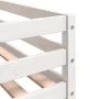 Bunk bed with black and white pine solid wood curtains 90x200 cm by vidaXL, Beds and slatted bases - Ref: Foro24-3284021, Pri...
