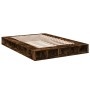 Estructura de cama madera de ingeniería roble ahumado 150x200cm de vidaXL, Camas y somieres - Ref: Foro24-3280472, Precio: 14...