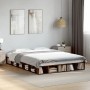 Estructura de cama madera de ingeniería roble ahumado 150x200cm de vidaXL, Camas y somieres - Ref: Foro24-3280472, Precio: 14...