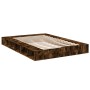 Estructura de cama madera de ingeniería roble ahumado 150x200cm de vidaXL, Camas y somieres - Ref: Foro24-3280472, Precio: 14...