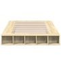 Estructura de cama madera de ingeniería roble Sonoma 140x190 cm de vidaXL, Camas y somieres - Ref: Foro24-3280491, Precio: 14...