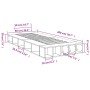 Estructura de cama madera de ingeniería roble ahumado 90x200 cm de vidaXL, Camas y somieres - Ref: Foro24-3280521, Precio: 14...