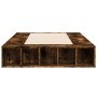 Estructura de cama madera de ingeniería roble humo 100x200 cm de vidaXL, Camas y somieres - Ref: Foro24-3280514, Precio: 121,...