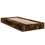Estructura de cama madera de ingeniería roble humo 100x200 cm de vidaXL, Camas y somieres - Ref: Foro24-3280514, Precio: 121,...