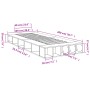 Estructura de cama madera de ingeniería roble humo 100x200 cm de vidaXL, Camas y somieres - Ref: Foro24-3280514, Precio: 121,...