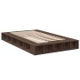 Estructura de cama madera de ingeniería marrón roble 120x190 cm de vidaXL, Camas y somieres - Ref: Foro24-3280502, Precio: 16...