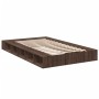 Estructura de cama madera de ingeniería marrón roble 120x190 cm de vidaXL, Camas y somieres - Ref: Foro24-3280502, Precio: 16...