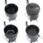 Cañón para gulasch con chimenea y tapa acero esmaltado de vidaXL, Barbacoas - Ref: Foro24-4005749, Precio: 162,49 €, Descuent...