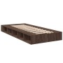 Estructura de cama madera de ingeniería roble marrón 90x200 cm de vidaXL, Camas y somieres - Ref: Foro24-3280523, Precio: 151...