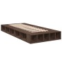 Estructura de cama madera de ingeniería marrón roble 100x200 cm de vidaXL, Camas y somieres - Ref: Foro24-3280516, Precio: 12...