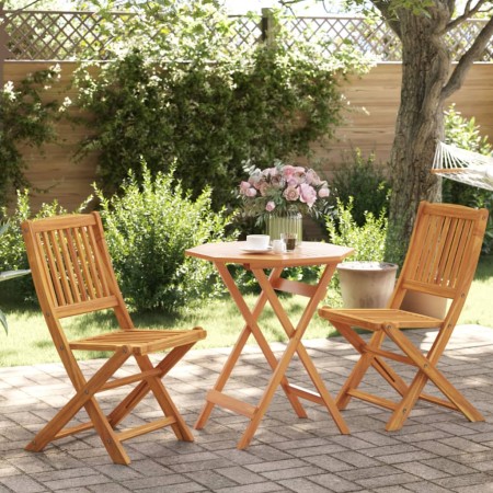 Muebles cafetería plegables 3 pzas madera maciza acacia de vidaXL, Conjuntos de jardín - Ref: Foro24-3295253, Precio: 166,15 ...