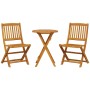 Muebles cafetería plegables 3 pzas madera maciza acacia de vidaXL, Conjuntos de jardín - Ref: Foro24-3295251, Precio: 152,41 ...