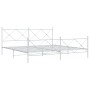 Estructura cama metal con cabecero y estribo blanco 200x200 cm de vidaXL, Camas y somieres - Ref: Foro24-376576, Precio: 145,...
