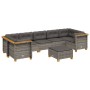 Set de sofás de jardín 8 pzas y cojines ratán sintético gris de vidaXL, Conjuntos de jardín - Ref: Foro24-3261762, Precio: 62...
