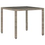 Set comedor jardín 3 pzas y cojines ratán sintético vidrio gris de vidaXL, Conjuntos de jardín - Ref: Foro24-3278555, Precio:...