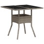 Set comedor jardín 3 pzas y cojines ratán PE vidrio gris claro de vidaXL, Conjuntos de jardín - Ref: Foro24-3278611, Precio: ...