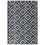 Alfombra de exterior PP blanco y negro 160x230 cm de vidaXL, Protectores para exterior - Ref: Foro24-368573, Precio: 39,57 €,...