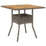 Set de comedor jardín 5 pzas con cojines ratán PE acacia gris de vidaXL, Conjuntos de jardín - Ref: Foro24-3278700, Precio: 3...