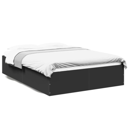 Estructura de cama madera de ingeniería negra 120x190 cm de vidaXL, Camas y somieres - Ref: Foro24-3281043, Precio: 118,77 €,...