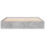 Estructura de cama madera de ingeniería gris hormigón 200x200cm de vidaXL, Camas y somieres - Ref: Foro24-3280989, Precio: 13...
