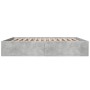 Estructura de cama madera de ingeniería gris hormigón 200x200cm de vidaXL, Camas y somieres - Ref: Foro24-3280989, Precio: 13...