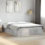 Concrete gray engineered wood bed frame 160x200cm by vidaXL, Beds and slatted bases - Ref: Foro24-3281003, Price: 130,80 €, D...