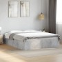 Estructura de cama madera de ingeniería gris hormigón 160x200cm de vidaXL, Camas y somieres - Ref: Foro24-3281003, Precio: 13...