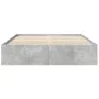 Concrete gray engineered wood bed frame 160x200cm by vidaXL, Beds and slatted bases - Ref: Foro24-3281003, Price: 130,80 €, D...