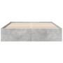 Estructura de cama madera de ingeniería gris hormigón 160x200cm de vidaXL, Camas y somieres - Ref: Foro24-3281003, Precio: 13...