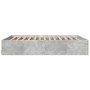 Estructura de cama madera de ingeniería gris hormigón 160x200cm de vidaXL, Camas y somieres - Ref: Foro24-3281003, Precio: 13...