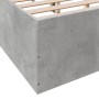 Estructura de cama madera de ingeniería gris hormigón 160x200cm de vidaXL, Camas y somieres - Ref: Foro24-3281003, Precio: 13...