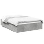 Estructura de cama madera de ingeniería gris hormigón 140x200cm de vidaXL, Camas y somieres - Ref: Foro24-3281017, Precio: 12...