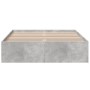 Estructura de cama madera de ingeniería gris hormigón 140x200cm de vidaXL, Camas y somieres - Ref: Foro24-3281017, Precio: 12...