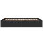 Estructura de cama madera de ingeniería negra 140x190 cm de vidaXL, Camas y somieres - Ref: Foro24-3281029, Precio: 124,00 €,...
