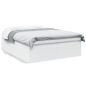 Estructura de cama madera de ingeniería blanca 150x200 cm de vidaXL, Camas y somieres - Ref: Foro24-3280916, Precio: 152,99 €...