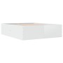 Estructura de cama madera de ingeniería blanca 150x200 cm de vidaXL, Camas y somieres - Ref: Foro24-3280916, Precio: 152,99 €...