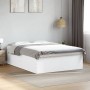 Estructura de cama madera de ingeniería blanca 150x200 cm de vidaXL, Camas y somieres - Ref: Foro24-3280916, Precio: 152,99 €...