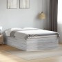 Estructura de cama madera de ingeniería gris Sonoma 140x200 cm de vidaXL, Camas y somieres - Ref: Foro24-3280928, Precio: 148...