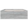 Estructura de cama madera de ingeniería gris Sonoma 140x200 cm de vidaXL, Camas y somieres - Ref: Foro24-3280928, Precio: 148...