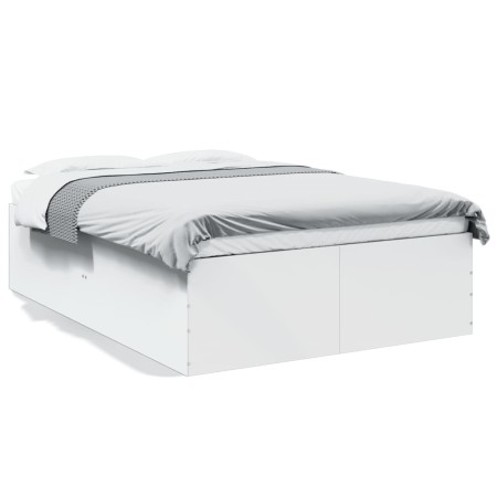 Estructura de cama madera de ingeniería blanca 140x200 cm de vidaXL, Camas y somieres - Ref: Foro24-3280923, Precio: 147,56 €...