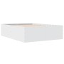 Estructura de cama madera de ingeniería blanca 140x200 cm de vidaXL, Camas y somieres - Ref: Foro24-3280923, Precio: 147,56 €...