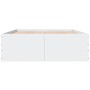 Estructura de cama madera de ingeniería blanca 140x200 cm de vidaXL, Camas y somieres - Ref: Foro24-3280923, Precio: 147,56 €...
