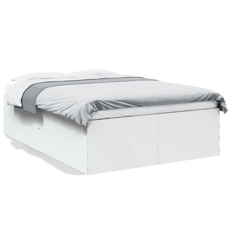 Estructura de cama madera de ingeniería blanca 140x190 cm de vidaXL, Camas y somieres - Ref: Foro24-3280937, Precio: 145,45 €...