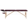 Camilla de masaje plegable 2 zonas madera morado vino de vidaXL, Mesas de masaje - Ref: Foro24-110187, Precio: 133,78 €, Desc...