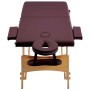 Camilla de masaje plegable 2 zonas madera morado vino de vidaXL, Mesas de masaje - Ref: Foro24-110187, Precio: 133,78 €, Desc...
