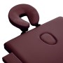 Camilla de masaje plegable 2 zonas madera morado vino de vidaXL, Mesas de masaje - Ref: Foro24-110187, Precio: 133,78 €, Desc...