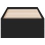 Estructura de cama madera de ingeniería negra 90x200 cm de vidaXL, Camas y somieres - Ref: Foro24-3281057, Precio: 96,13 €, D...